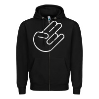 Black shocker hand Zipper Hoodie - SnappyArt