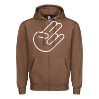 Chestnut shocker hand Zipper Hoodie - SnappyArt