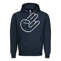 Navy shocker hand Zipper Hoodie - SnappyArt