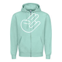 Seafoam shocker hand Zipper Hoodie - SnappyArt