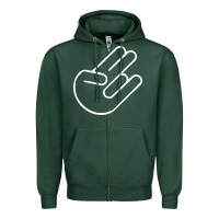 Sports Green shocker hand Zipper Hoodie - SnappyArt