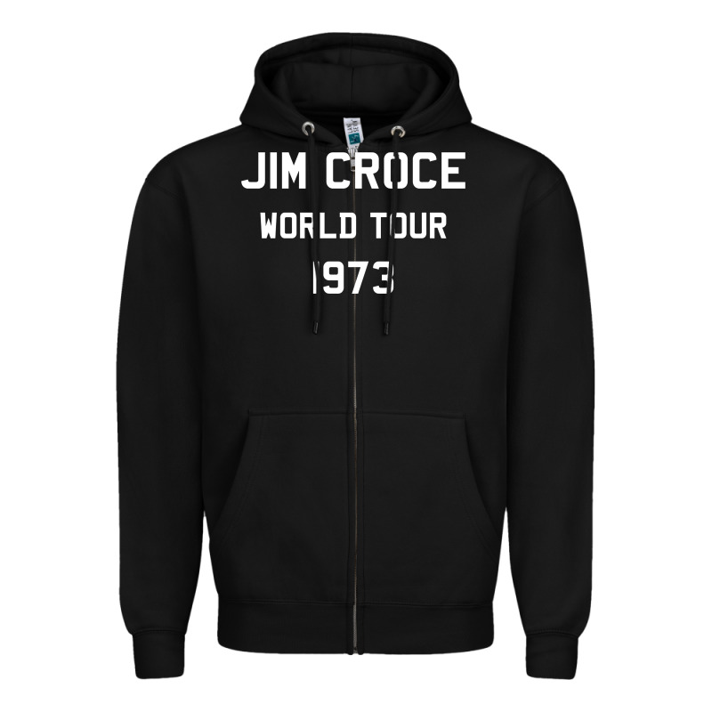 Jim Croce World Tour 1973 Zipper Hoodie by SnappyArt | Teevron