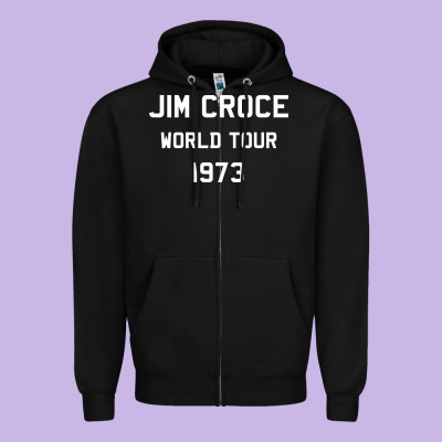 Jim Croce World Tour 1973 Zipper Hoodie Designed By Snappyart