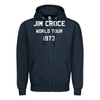Navy Jim Croce World Tour 1973 Zipper Hoodie - SnappyArt