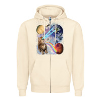 Sandshell Fluffy Kitten Shoot Laser Rainbow Space Galaxy, Cat Gifts Zipper Hoodie - SnappyArt