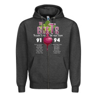 Charcoal Heather The Beets Killer Tofu World Tour for friend Zipper Hoodie - SnappyArt