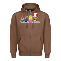 Chestnut Super Minion Bros Zipper Hoodie - FloraArt