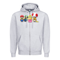 Heather Grey Super Minion Bros Zipper Hoodie - FloraArt