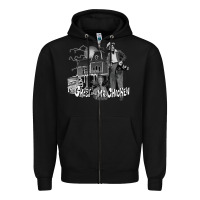 Black the ghost and mr chicken green Zipper Hoodie - FloraArt