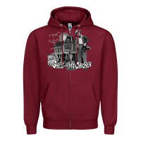 Burgundy the ghost and mr chicken green Zipper Hoodie - FloraArt