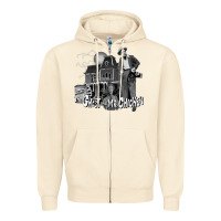 Sandshell the ghost and mr chicken green Zipper Hoodie - FloraArt
