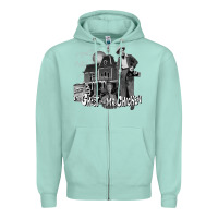 Seafoam the ghost and mr chicken green Zipper Hoodie - FloraArt