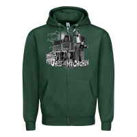 Sports Green the ghost and mr chicken green Zipper Hoodie - FloraArt