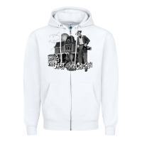 White the ghost and mr chicken green Zipper Hoodie - FloraArt