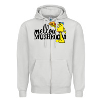 Dove Grey mellow mushroom restaurant Zipper Hoodie - FloraArt