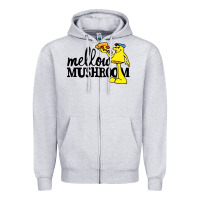 Heather Grey mellow mushroom restaurant Zipper Hoodie - FloraArt