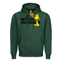 Sports Green mellow mushroom restaurant Zipper Hoodie - FloraArt