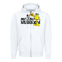 White mellow mushroom restaurant Zipper Hoodie - FloraArt
