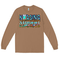 Toasted Coconut Nursing Student No Sleep No Money No Life Long Sleeve Tee - CowhideDigitalArt