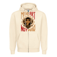 Sandshell make art not war symbol Zipper Hoodie - FloraArt