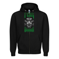 Black Fear Doom Zipper Hoodie - FloraArt
