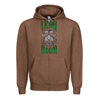 Chestnut Fear Doom Zipper Hoodie - FloraArt