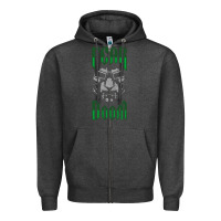 Charcoal Heather Fear Doom Zipper Hoodie - FloraArt