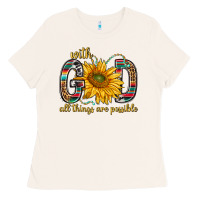 Bone with god all things are possible with sunflower bbs Ladies Tee - BundleAndBundleShop