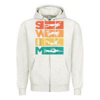 Oatmeal Heather retro vintage swimming gift for swimmers t shirt Zipper Hoodie - FloraArt