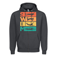 Smoke retro vintage swimming gift for swimmers t shirt Zipper Hoodie - FloraArt