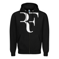 Black roger federer Zipper Hoodie - FloraArt