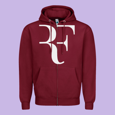 Roger Federer Zipper Hoodie Designed By Floraart