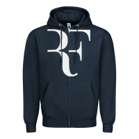 Navy roger federer Zipper Hoodie - FloraArt
