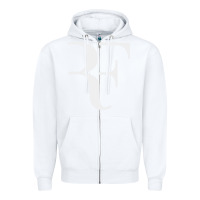White roger federer Zipper Hoodie - FloraArt
