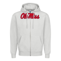 Dove Grey ole miss Zipper Hoodie - FloraArt