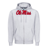 Heather Grey ole miss Zipper Hoodie - FloraArt