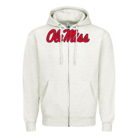 Oatmeal Heather ole miss Zipper Hoodie - FloraArt