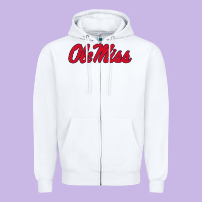 Ole Miss Zipper Hoodie Designed By Floraart