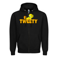 Black tweety Zipper Hoodie - FloraArt