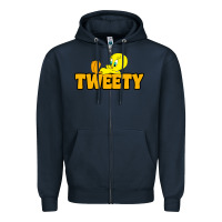Navy tweety Zipper Hoodie - FloraArt