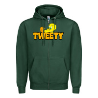 Sports Green tweety Zipper Hoodie - FloraArt