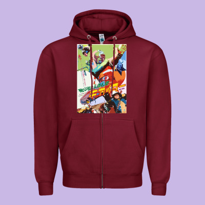 Kikaida Poster Zipper Hoodie Designed By Floraart