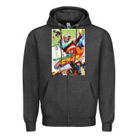 Charcoal Heather KIKAIDA POSTER Zipper Hoodie - FloraArt