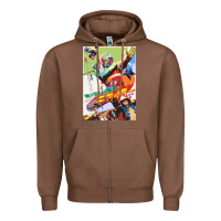 Chestnut KIKAIDA POSTER Zipper Hoodie - FloraArt