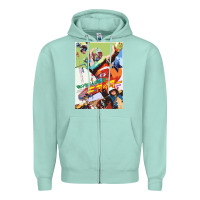 Seafoam KIKAIDA POSTER Zipper Hoodie - FloraArt