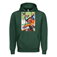 Sports Green KIKAIDA POSTER Zipper Hoodie - FloraArt