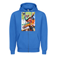 True Royal KIKAIDA POSTER Zipper Hoodie - FloraArt
