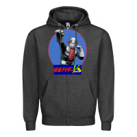 Charcoal Heather KAMEN RIDER V3 PUNCH Zipper Hoodie - FloraArt