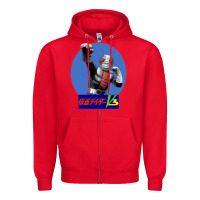 Red KAMEN RIDER V3 PUNCH Zipper Hoodie - FloraArt
