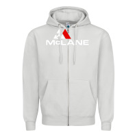 Dove Grey cool mclane design Zipper Hoodie - FloraArt